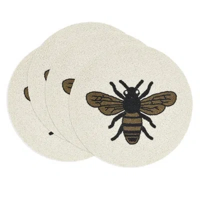 Saro Honeybee Treasure Placemat (set Of 4) In Gold