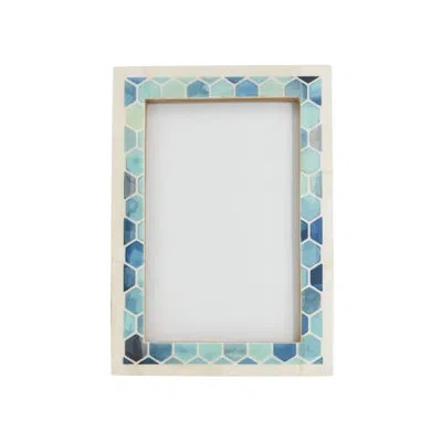 Saro Honeycomb Inspired Bone Photo Frame