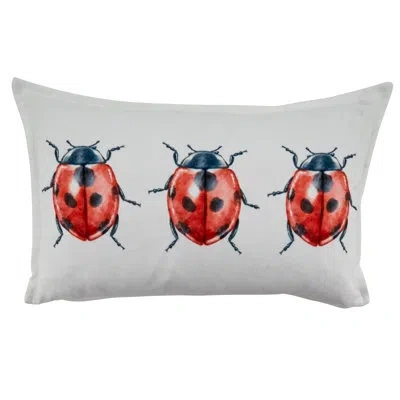 Saro Insectes Collection Lumbar Pillow In Polyester,polyfill,polyfill