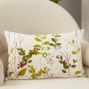 Saro Jardin Rectangular Cotton Pillow Cover & Insert In Polyester,polyfill