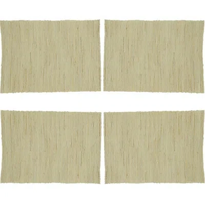 Saro Jayapura Collection 95% Water Hyacinth - 5% Polyester No Pattern Rectangle Placemat In Natural