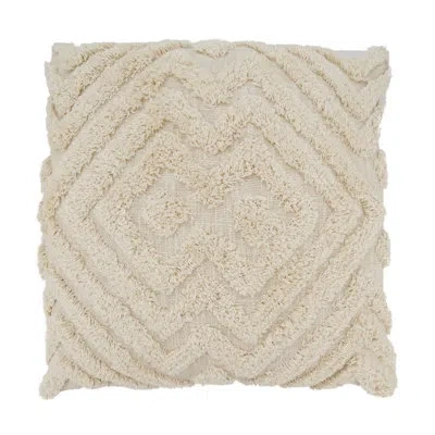 Saro Jenae Collection Cotton Throw Pillow In Chevron,polyester
