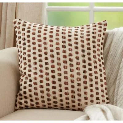 Saro June Square Cotton Pillow Cover