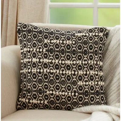 Saro Kema Square Cotton Pillow Cover