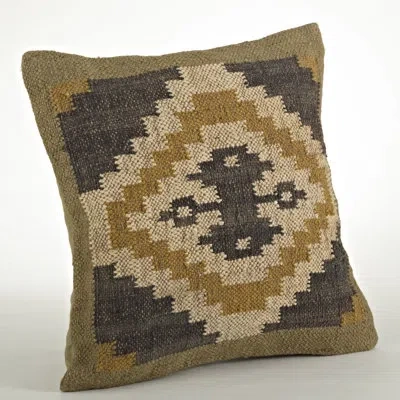 Saro Kilim Throw Pillow In Multi