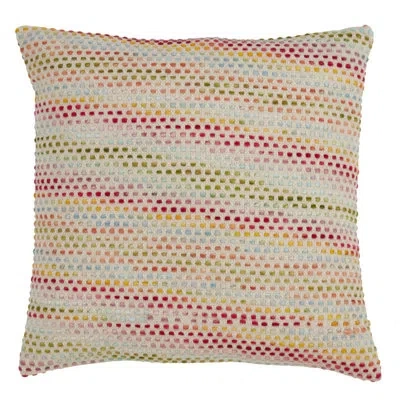 Saro Komfetí Confetti Design Geometric Throw Pillow In Green,red,yellow