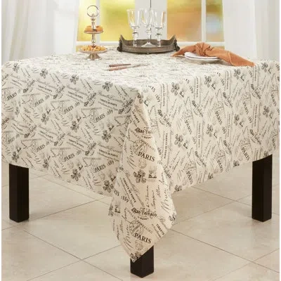 Saro La Ville Lumière Square Tablecloth In Natural