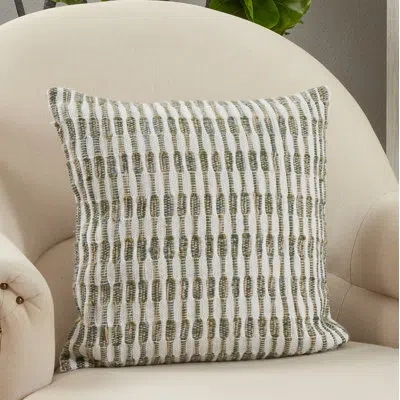 Saro Laelia Square Cotton Pillow Cover