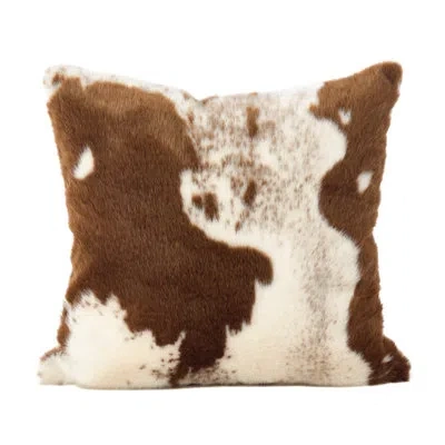Saro Lait Collection Square Pillow Cover & Insert In Down Insert