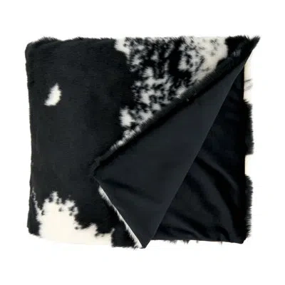Saro Lait Cow Hide Throw In Black