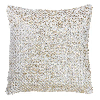 Saro Le Plissement Down Filled Cotton Throw Pillow In Multi