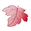 Saro Leaf 7" Doily In Crimson