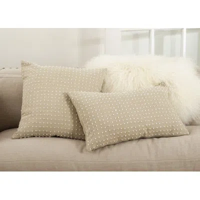 Saro Leilani French Knot Cotton Lumbar Pillow