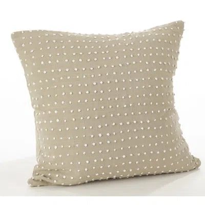 Saro Leilani French Knot Cotton Throw Pillow