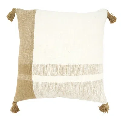 Saro Levi Collection Cotton Throw Pillow In Polyester