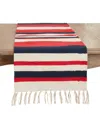 Saro Lifestyle American Dream Stripe Table Runner, 16"x72" In Multi