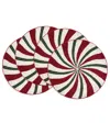 Saro Lifestyle Beaded Peppermint Placemat, Set Of 4 In Multi