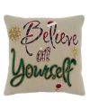 Saro Lifestyle Believe In Yourself Decorative Pillow, 18" X 18" In Natural