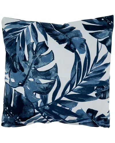 Saro Lifestyle Blue Tropic Outdoor Pillow In Navy