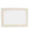 Saro Lifestyle Braided Bliss Border Placemat Set Of 4,14"x20" In Gold