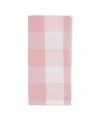 Saro Lifestyle Buffalo Plaid Check Pattern Design Cotton Napkins, Set Of 4, 20" X 20" In Pink