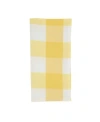 Saro Lifestyle Buffalo Plaid Check Pattern Design Cotton Napkins, Set Of 4, 20" X 20" In Yellow