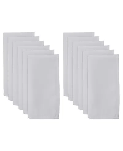 Saro Lifestyle Casual Design Everyday Table Napkins, Set Of 12 In Gray