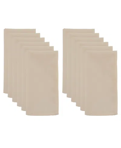 Saro Lifestyle Casual Design Everyday Table Napkins, Set Of 12 In Neutral