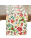 Saro Lifestyle Christmas Table Runner, 14" X 72" In Multi