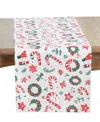 Saro Lifestyle Christmas Wrapping Paper Table Runner, 16" X 72" In Red