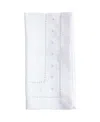 Saro Lifestyle Classic Hemstitch With Embroidered Border Dinner Napkin Set Of 12, 20"x20" In White