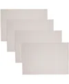 Saro Lifestyle Classic Stitched Plaid Placemats, 13" X 19" In Blush