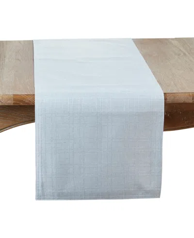 Saro Lifestyle Classic Stitched Plaid Table Runner, 16" X 54"