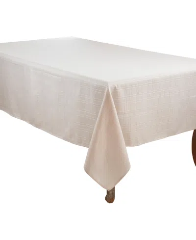 Saro Lifestyle Classic Stitched Plaid Tablecloth, 65" X 104"
