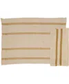 Saro Lifestyle Classic Stripe Placemats And Napkins, Set Of 8 In Natural
