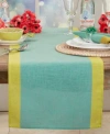 Saro Lifestyle Color Blocked Collection In Sea Green