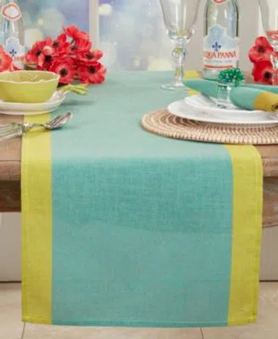 Saro Lifestyle Color Blocked Collection In Sea Green