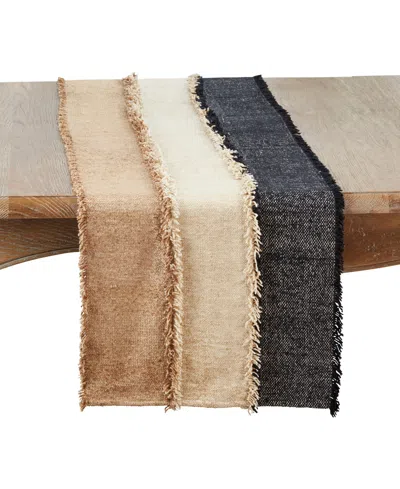 Saro Lifestyle Color Cascade Fringed Table Runner, 16" X 72"