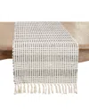 Saro Lifestyle Contemporary Dash Stripe Table Runner, 16"x72" In Natural