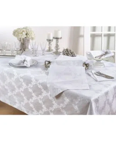 Saro Lifestyle Damask Design Table Runner Collection In White