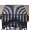 Saro Lifestyle Dashed Woven Table Runner, 16" X 54"