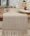 Saro Lifestyle Dashed Woven Table Runner Collection