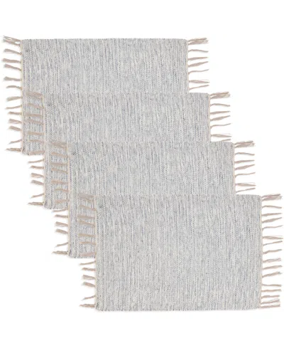 Saro Lifestyle Desert Bloom Placemats, 12" X 18" In Blue