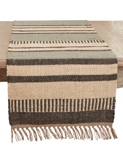 Saro Lifestyle Desert Dreamscapes Kilim Table Runner, 16" X 72" In Multi