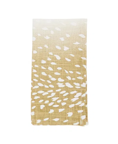 Saro Lifestyle Earthy Antelope Print Napkin Set Of 4, 20"x20" In Natural