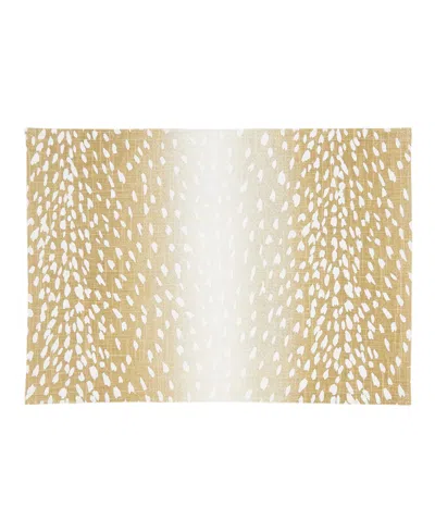 Saro Lifestyle Earthy Antelope Print Placemat Set Of 4, 14"x20" In Natural