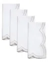 Saro Lifestyle Embroidered Polka Dot Napkin, Set Of 4 In Champagne