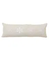 Saro Lifestyle Embroidered Snowflake Poly Filled Decorative Pillow, 13" X 40" In Nude