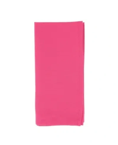 Saro Lifestyle Everyday Design Cloth Table Napkins, Set Of 12, 20" X 20" In Bright Pink