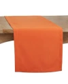 Saro Lifestyle Everyday Design Solid Color Table Runner, 72" X 16" In Bright Orange